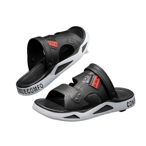 Premium Comfort Mock Leather Cool Outdoor Sandals Sildes Summer Slippers For Men Yoga Mat Flip Flops Indoor Footwear