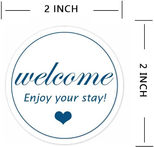 Top label Hotel & Motel Welcome Stickers,2 Inch Welcome Enjoy Your Stay Key Cards Label Stickers,500 Pcs - Image 2