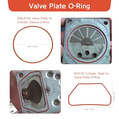 KK-4835 KK-5081 A02743 Compressor Piston Kit Air Compressor Piston Rebuild Kit Compatible with Air Compressor Replacement Parts Pump, Replacement for Porter Cable, for Devildiss, for Dewalt