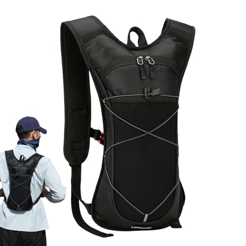 Mochila Hidratación para Senderismo | Mochilas De Hidratación con De Agua | Nylon Ligero con Bandas Reflectantes, Correas Ajustables para Caza, Running, Motociclismo Y Escalada