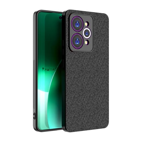 Image of Kapa Soft Full Fabric Protective Back Case Cover for Realme 15 Pro 5G | Shockproof Slim Hard Anti Slip Back Case (Black)