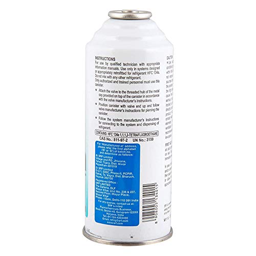 Image of R-134 Gas Can Combo Set for Refrigerator Car Comes with (1 Gas CANS) 1 Valve | 2 Hose Pipes | 1 Single Gauge Manifold