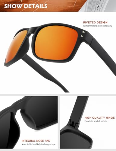 KALIYADI Mens Sun-Glasses Polarized Sunglasses-Men: Classic Sunglasses with UV400 Protection for Fishing Golf Driving3