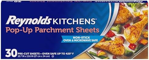 Reynolds Kitchens Pop-Up Parchment Paper Sheets, 30 Count, Fits S...