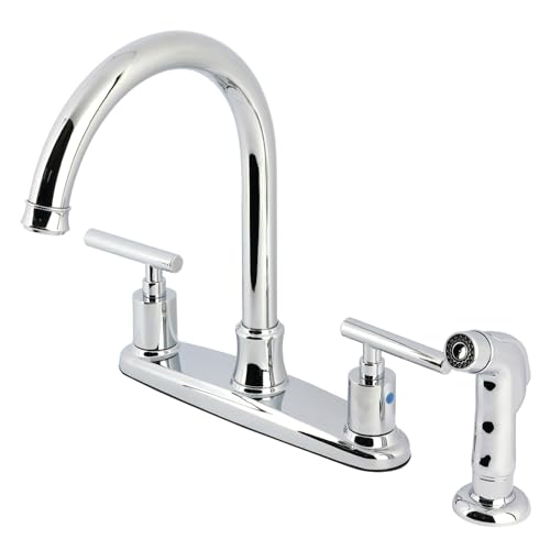 Kingston Brass FB7791CMLSP Manhattan 8" Centerset Kitchen Faucet, Polished Chrome by Kingston Brass - Used condition - US$103.07