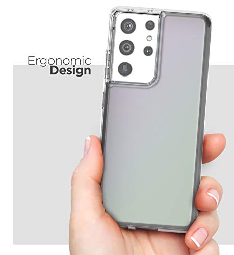 Encased Capa transparente projetada para Samsung Galaxy S21 Ultra, clipe de cinto, capa protetora fi