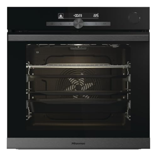 Hisense, BSAMZ634PG, Forno da incasso, Display digitale, 77l, 23 funzioni, autocooking, vapore, soft closing, guide telescopiche, pirolisi, riscaldamento rapido, controllo temperatura, nero