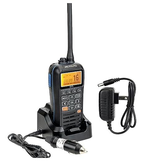 Retevis RM40 Handheld Marine Radio with GPS, DSC Radio Marine,Boat Radio Floating IP67 Submersible Waterproof,Mob,NOAA Weather Alert,1500mAh,Marine Radio Handheld with Distress for Boats Coast Guard