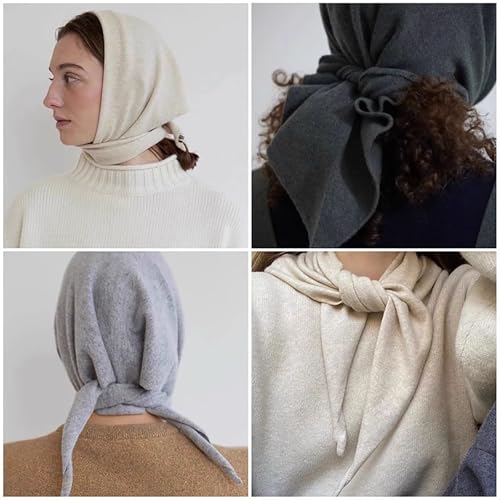 Wool Triangle Scarf, Women's Winter Hijab Girls Streetwear Accessories Triangle Shawl Autumn and Winter Warm Shawl3