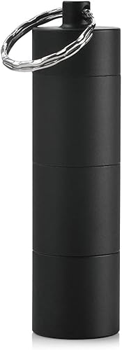 Pastilleros de bolsillo de metal llavero para bolso para viajes, 3 compartimentos, resistente al agua, contenedor de píldoras diario para hombres y