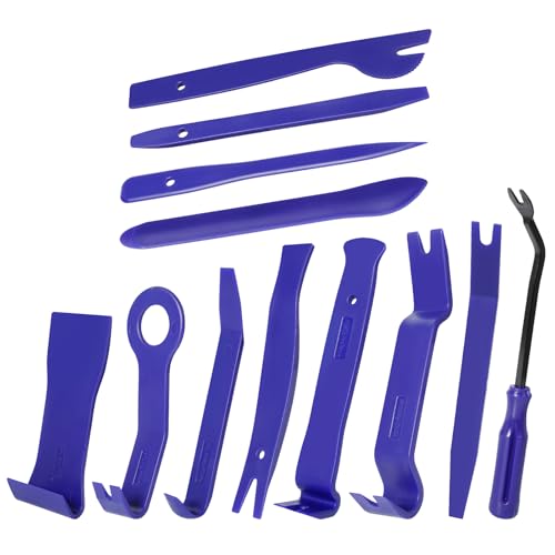 AiQInu 12 Stück Pièces Outil Demontage Garniture Voiture, Kit Demontage Plastique Voiture pour Voiture Radio Audio Garniture Intérieure Dash