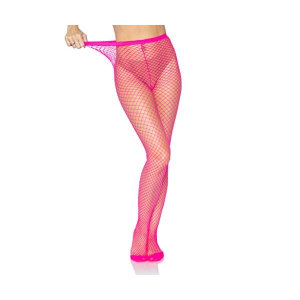 Leg Avenue Women's Spandex Industrial Net Pantyhose Hosiery, Neon Pink, One Size - Image 7