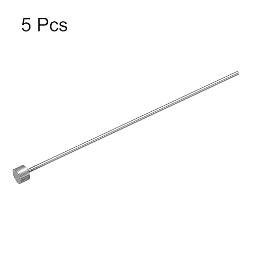 Miniatura 3 de uxcell 5 pines eyectores rectos, 0.079 in (0.08 pulgadas) de diámetro. SKD61 punzón de punta redonda de 3.937 in (4 pulgadas) de largo para