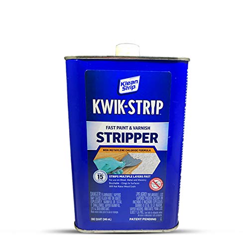 Klean Strip Kwik-Strip Paint & Varnish Stripper Non-Methylene Chloride Formula Fast-Acting Liquid Works 15-mins Strips Multiple Layers of Latex and Oil/Alkyd Plus Putty Knife by Centaurus AZ 1 Quart - Thumbnail 6