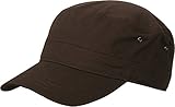 Vorgeformter Schild Army Military Cap im Kuba Castro Look in Braun braun
