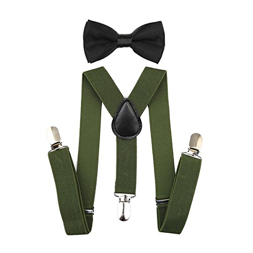 Baby Kids Boys Elastic Suspender and Bow Tie Set