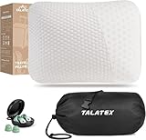 Talatex Reise- & Campingkissen, kleines Campingkissen mit Tragetasche und waschbarem Bezug, reines natürliches Talalay-Latex, ohne Memory-Schaum-Chemikalien