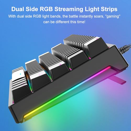 Clavier de jeu mécanique docooler 61 touches avec rétroéclairage RVB pour PC