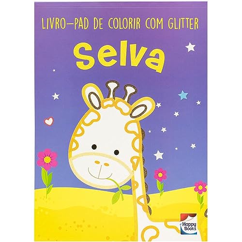 Livro-pad de colorir com Glitter: Selva: