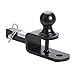 HITOWMFG 3-in-1 ATV Towing Hitch Ball Mount Adapter with 2