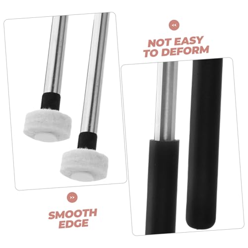 Abaodam - Soporte para baquetas de fieltro, 2 pares, para tambores étnicos, mazos para percusión, agarre antideslizante y cómodo miniatura 7