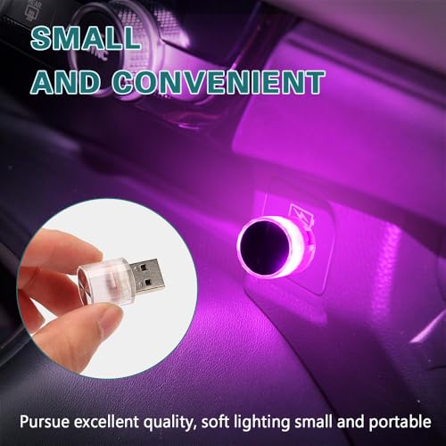 Lámpara LED ambiente interior para auto USB mini miniatura 6