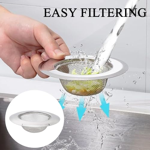 Set de 3 coladores para fregadero de cocina acero inoxidable miniatura 4