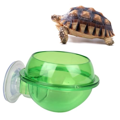 DECOMELODY シー吸盤付きトカゲ給水器 小型ペット用ボウル 耐久性製 餌と水の両方に 簡単取り付け 爬虫類や小動物に