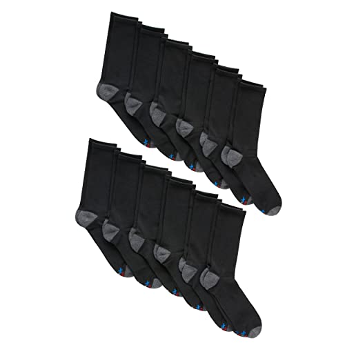 Image of Hanes Men's Socks, Active Cool X-temp Lightweight Moisture-wicking Cushioned Ankle, Crew and No Show, 12 and 14 Pair Packs