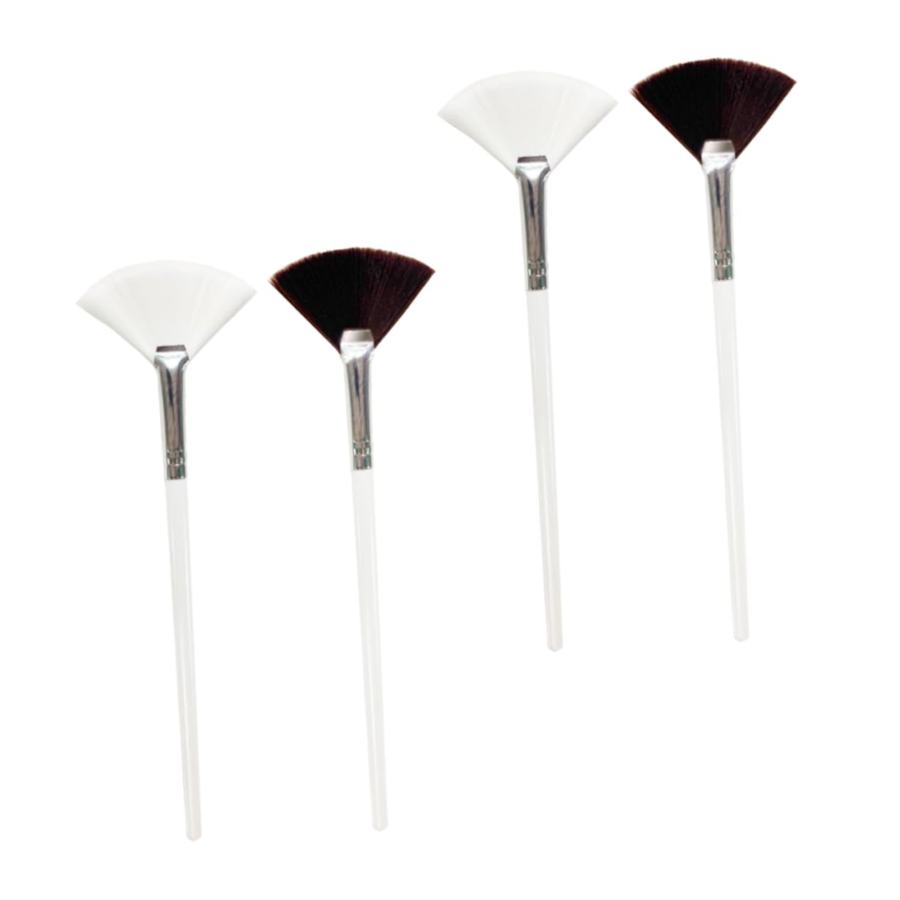 WOFASHPURET Facial Mask Brush Set 4pcs Nylon Beauty Brush for Face Mud Easy Clean Gentle on Skin Professional Skincare Tool