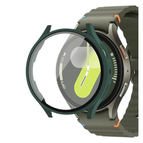 Verre trempé Galaxy Watch 4 boîtier PC chic vert foncé premium