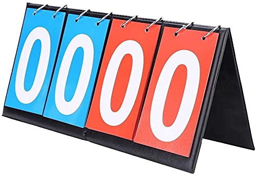 Marcador portátil para deportes 4 dígitos rojo y azul miniatura 3