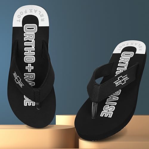 Image of Extra Soft Orthopaedic Comfort Slippers for Men | Anti-Skid, Arch Support, Doctor Recommended Flip Flops | Relax Footwear for Heel & Ankle Pain Relief