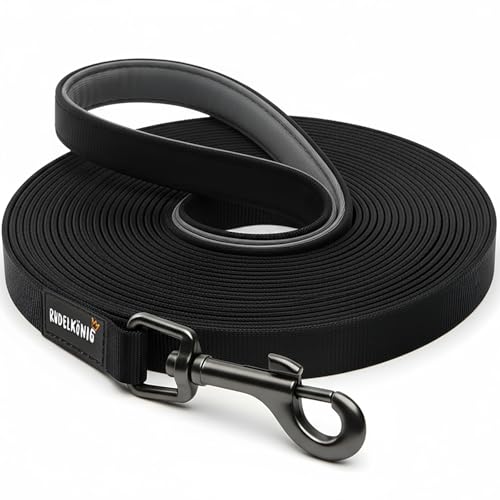 Rudelkönig Schleppleine mit Griffpolsterung - 5m / 10m / 15m / 20m - Robuste & wetterfeste Hundeleine für eine erfolgreiche Hundeerziehung 1 Rudelkönig Schleppleine mit Griffpolsterung - 5m / 10m / 15m / 20m - Robuste & wetterfeste Hundeleine für eine erfolgreiche Hundeerziehung