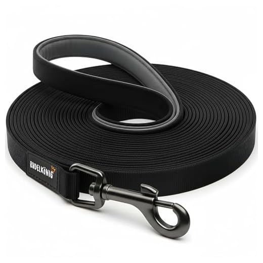 Schleppleine für Hunde, 3m /5m /10m /15m /20m /33m Nylon Hundeleine mit Robuste & Wetterfeste, Trainingsleine mit D-Karabiner und Griffpolster für Große bis Kleine Hunde (10m, Red) 4 Rudelkönig Schleppleine mit Griffpolsterung - 5m / 10m / 15m / 20m - Robuste & wetterfeste Hundeleine für eine erfolgreiche Hundeerziehung