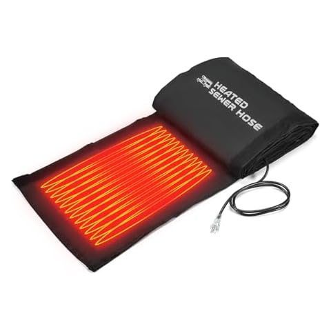 GUWELL 20FT RV Heated Sewer Hose Cover Avoid Freezing at -20°F, Electrical Heated Sleeve of Rv Sewer Hose for Rv/Camper/Rv Accessories in Winter（JUST Cover） Cover