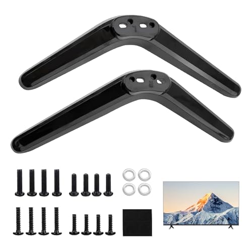 Patas TV Universal, Patas Universales para Soporte de TV de 32 a 65 Pulgadas, Base de TV de Repuesto en Material ABS, Separación de 17-20 MM, Incluye Tornillos para Montaje Rápido y Seguro