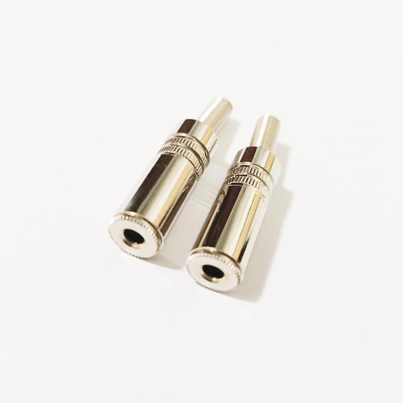 Wiring Connecting Terminals - NCHTEK Metal Shell 3.5mm Jack Stereo Audio Female Socket Connector for 3.5 Male Headphones Speaker Cable 100 pcs,