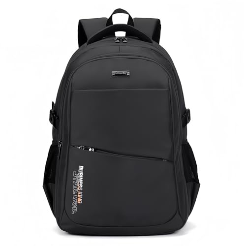 Travel Laptop Backpack for Men Women, 25L Daily Backpacks Water Resistant Business Work Bag Casual Daypack for College Big Backpack Fits 18 Inch Computer, Black