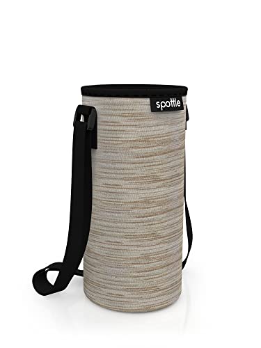 spottle® Funda de neopreno para superficies planas de cristal de 1500 ml/funda protectora para botella de agua de 1,5 litros de cristal, fabricada en neopreno ecológico (beige, 1500 ml) Cover
