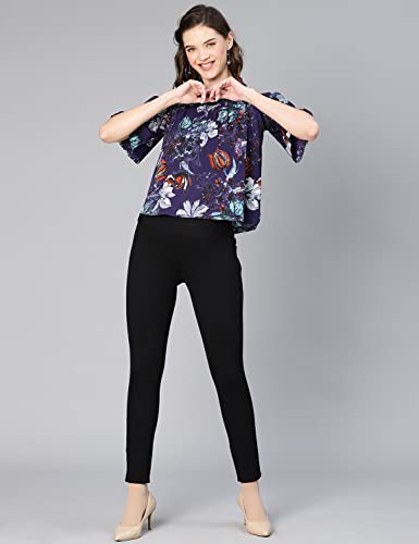 Image of oxolloxo Women Floral Digital Print Off - Shoulder Polyester Top