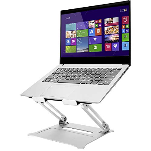 Innovaze Laptop Stand Adjustable Laptop Stand for Desk, Aluminum Portable Ergonomic Laptop Holder Adjustable Height - Compatible with up to 15.6