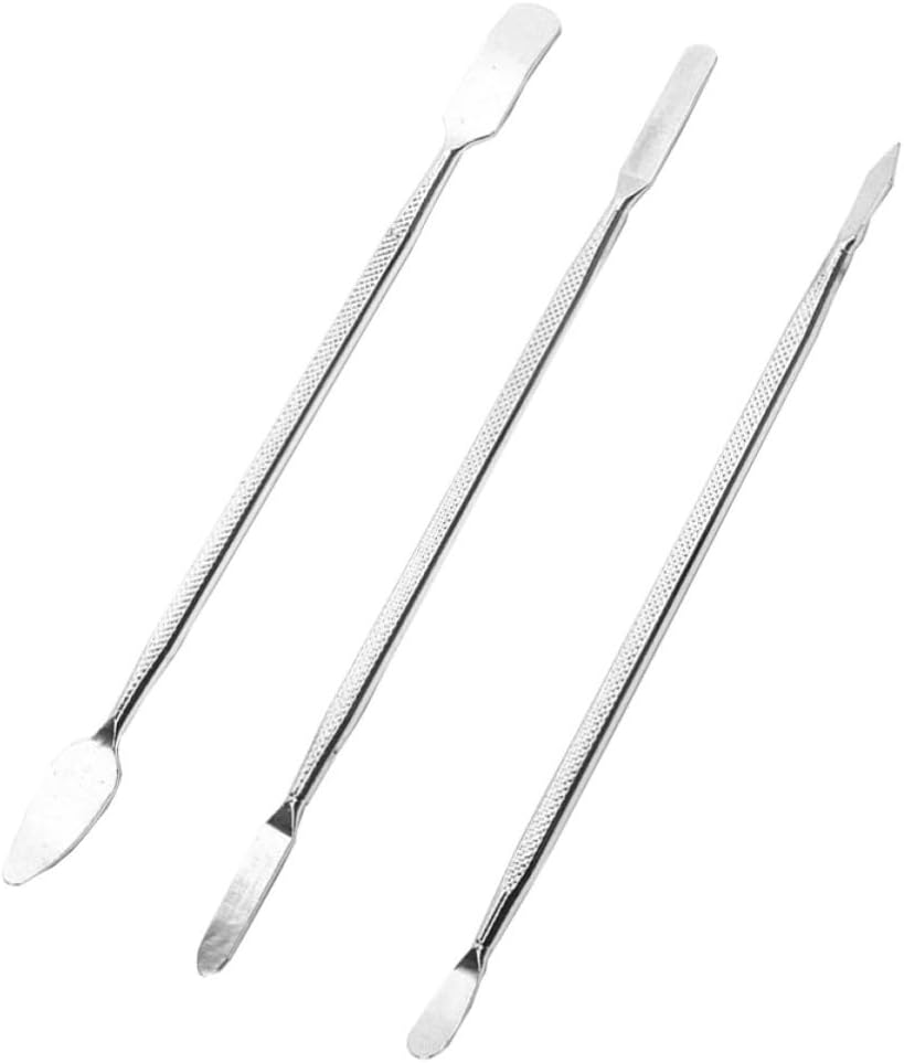 PATKAW 6pcs Metal Opening Pry Tools for Mobile Phone and Laptop Repair, Compact Design Reusable Repairing Sticks for LCD and Small Electronics
