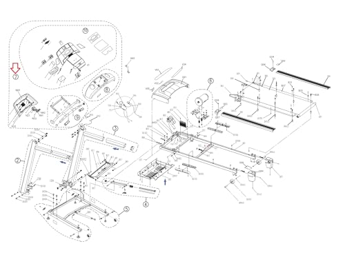 Image of Display Console Set Semi Assembly 1000114414 Works with HZ Fitness TM643 Treadmill