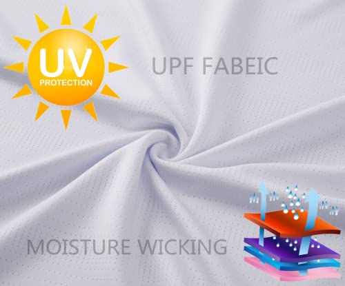 Igeekwell Women's Golf Polo Shirts Short Sleeve V-Neck Breathable Collarless Tennis Running Sports T-Shirts White #TOP2