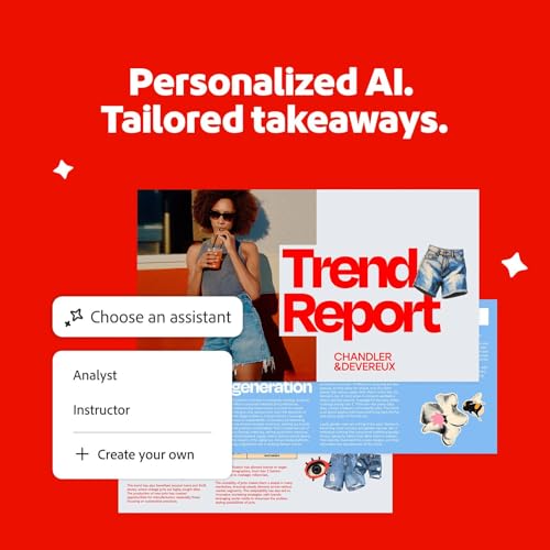 Image of Adobe Acrobat Studio | PDF Software | Create and edit PDF's with AI Insights | 12-Month License | PC /MAC Online Code | Activation Required