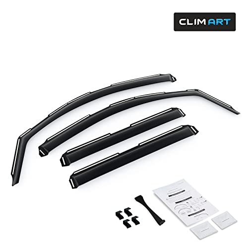 Image of CLIM ART in-Channel Incredibly Durable Rain Guards for Chevy Tahoe 2015-2020 /GMC Yukon 2015-2020, Original Window Deflectors, Vent Window Visors, Vent Deflector, 4 pcs. - 615463