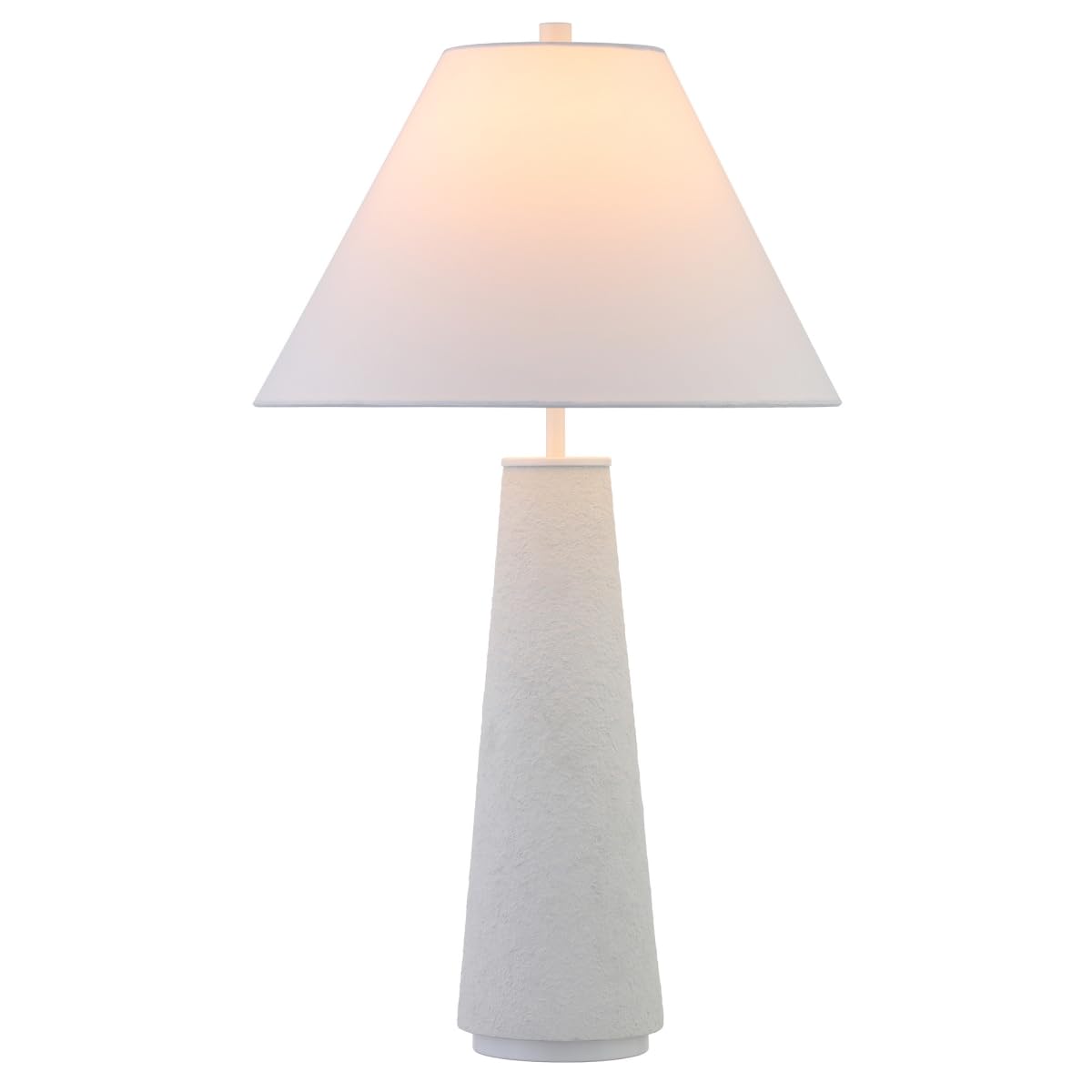 HomeRoots524345 28 in. White Ceramic Table Lamp with White Cone Shade