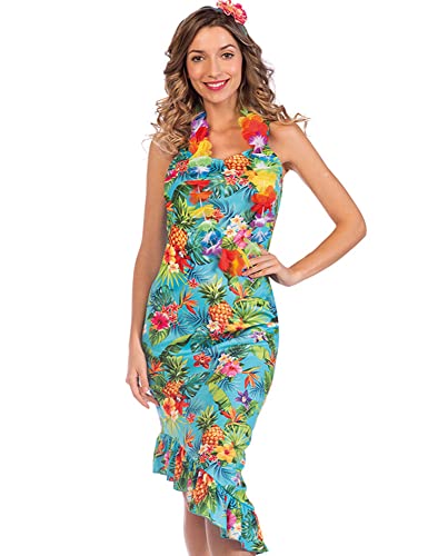 (Fix 0/1) (9908716) Adult Ladies Blue Hawaii Dress Costume (UK 14-16)