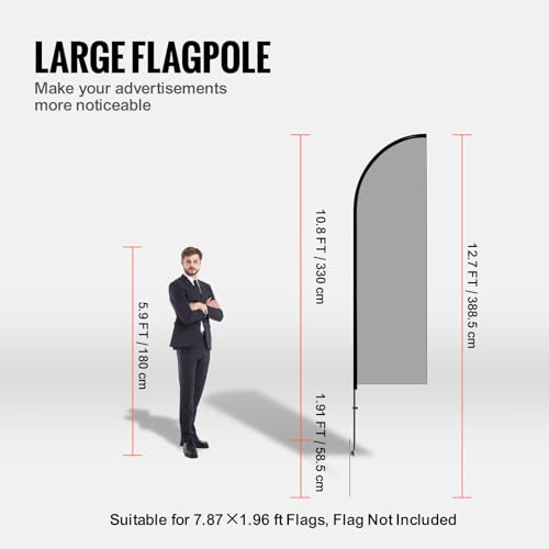 Vevor FEATHER FLAG POLE KIT 12.7 FT Feather Flag Pole Kit thumb #2